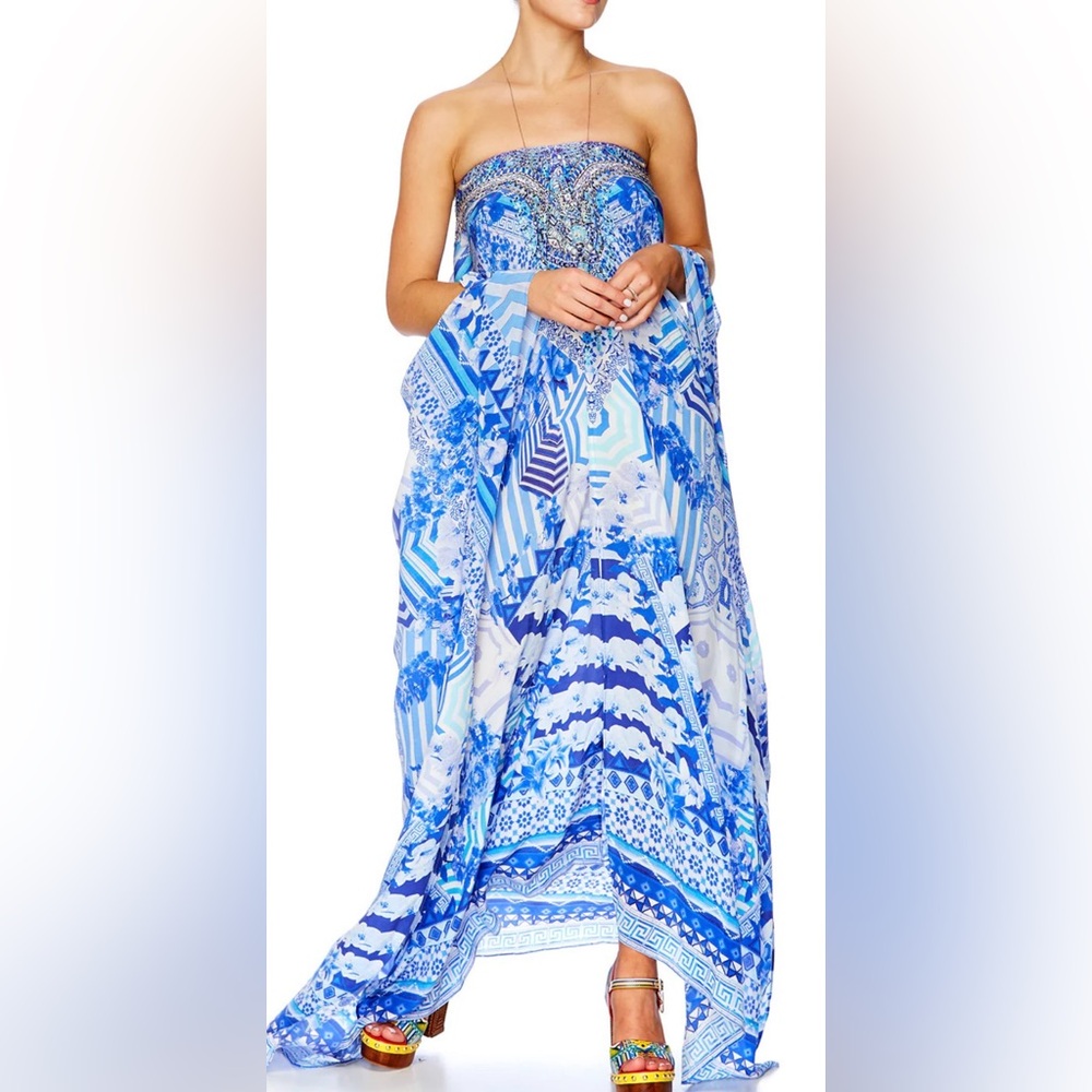 Camilla Blue and White Patterned Dress